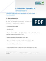 Partes y obras permanentes de proyectos solares