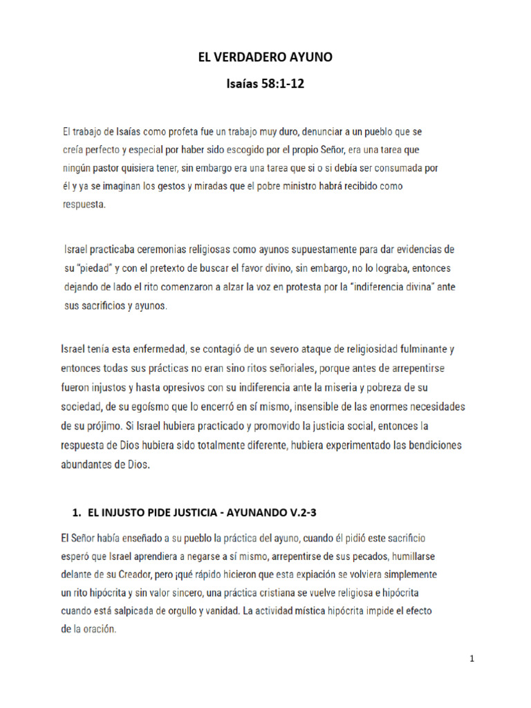 El Verdadero Ayuno Pdf