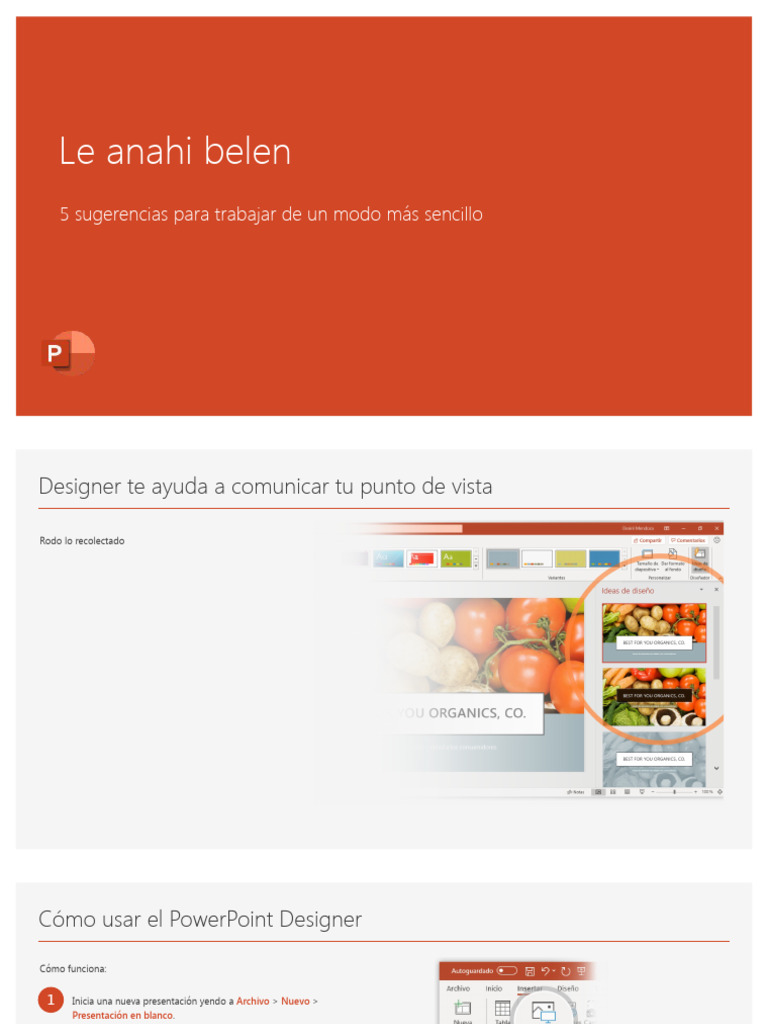 Uso eficiente de PowerPoint Designer | PDF | Microsoft PowerPoint ...