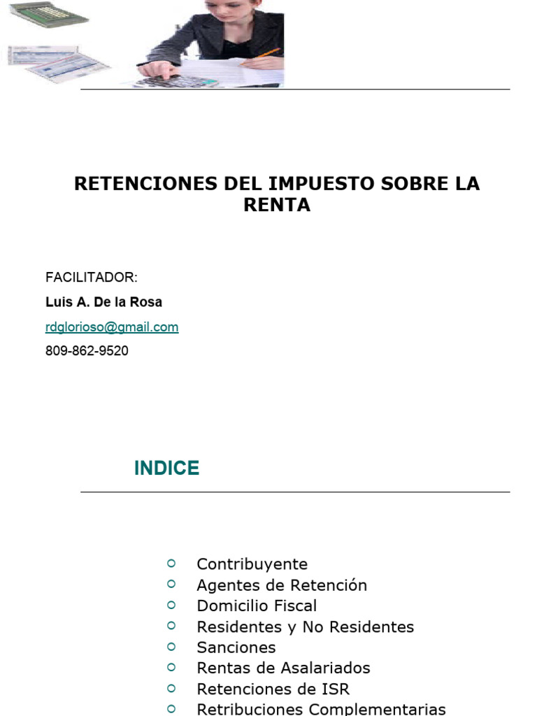 Retenciones del Impuesto sobre la Renta | PDF | Dividendo | Impuestos
