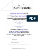 Share Certificate