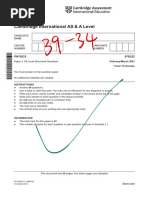 Cambridge International AS & A Level: Physics 9702/22