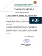 Constancia #100 Cuellar Huanca Maritza Pre Grado