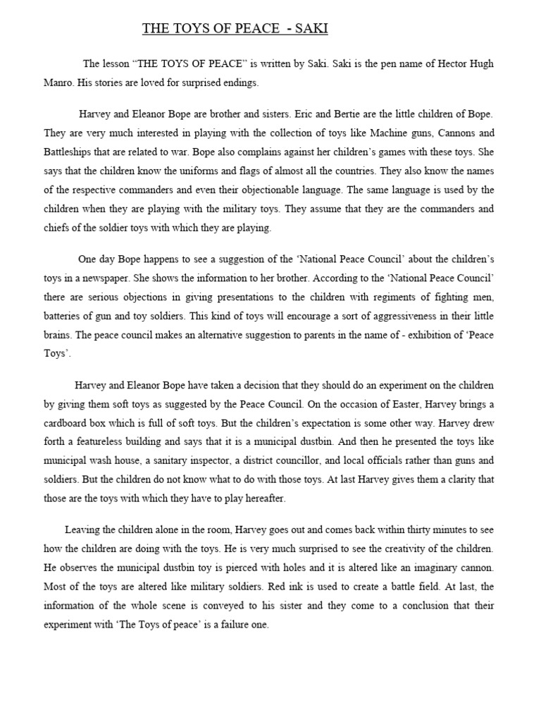 the-toys-of-peace-summary-download-free-pdf-saki-military