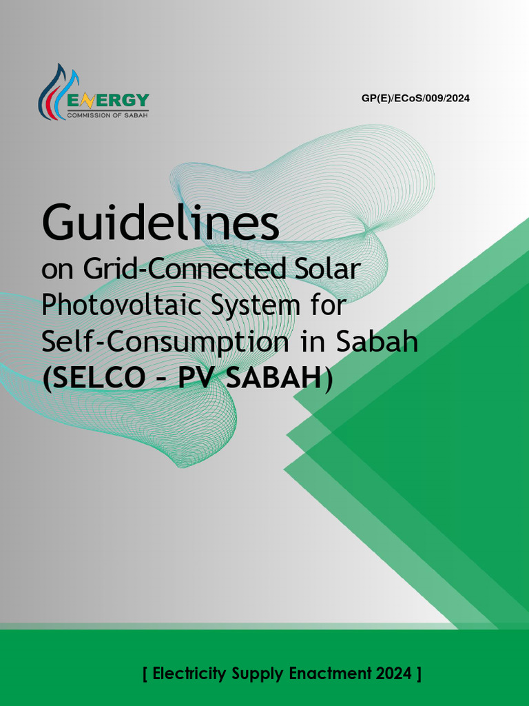 Sabah Solar PV Self-Consumption Guidelines | PDF | Photovoltaic System ...