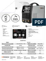 FICHA TECNICA EQUIPO SOLDADIRA TIG-RON-FT-110-ES