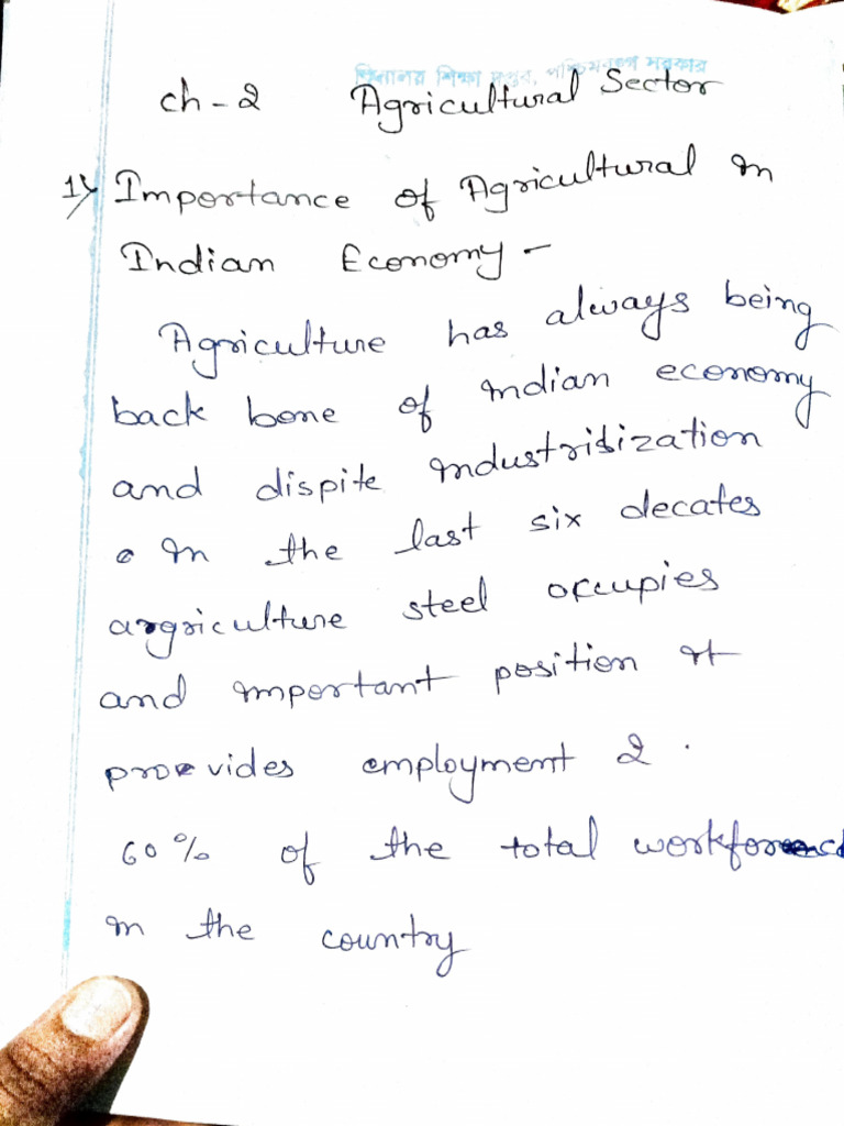 Importance of Agriculture in Economy | PDF