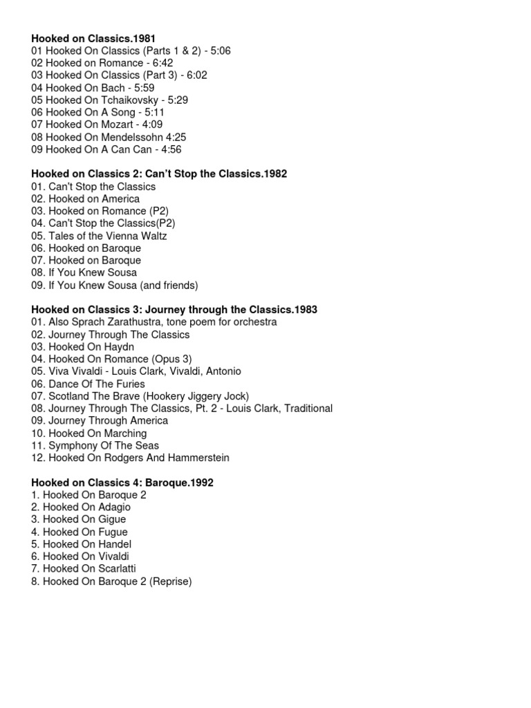 Hooked On Classics | PDF