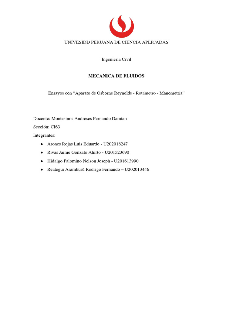 CI63 G01 04 INTEG Arones LAB MF 15 27 P | PDF | Viscosidad | Numero ...