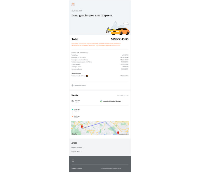 DiDi - Recibo - 1 | PDF