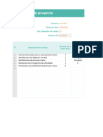 Calendario de Proyecto en Excel