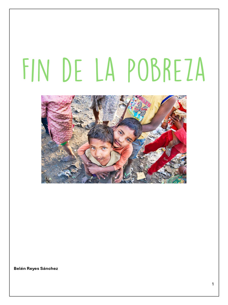 Fin de La Pobreza | PDF | Pobreza | Pobreza e indigencia