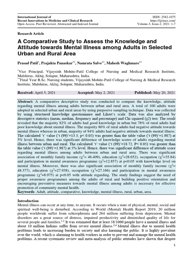 A Comparative Study To Assess The Knowledge and at | PDF | Statistics ...