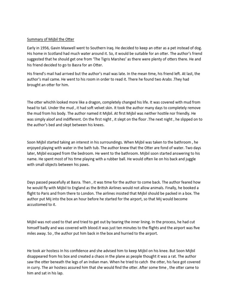 Mijbil The Otter | PDF