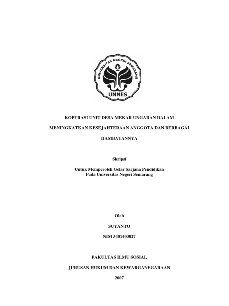 Contoh Skripsi Koperasi