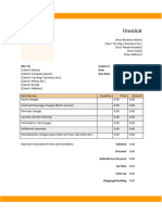 Hotel Invoice Template MS Word Style 2