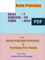 Sistem Prategang Pretension  Prategang Post Tension