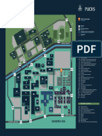 Mapa da localização dos Portões de acesso aos estacionamentos do Campus