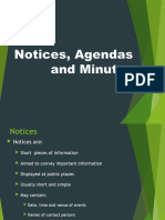 Notices Agendas and Minutes