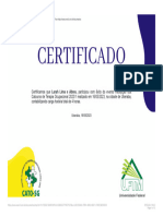 Certificado Recepção Calouros