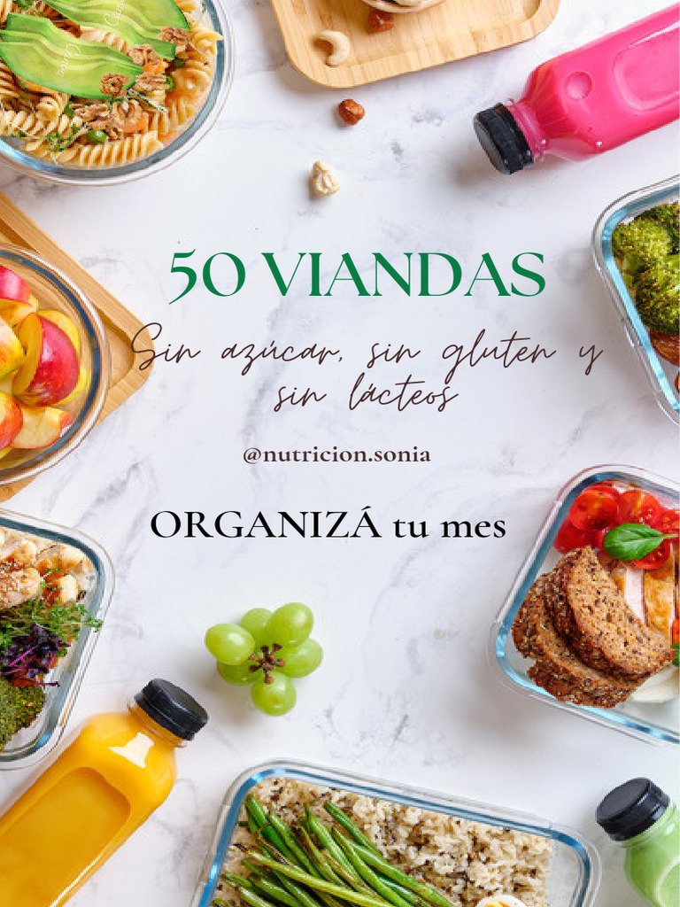 50 Viandas Anti-Inflamatorias Sin Gluten | PDF | Panes | Cocinando