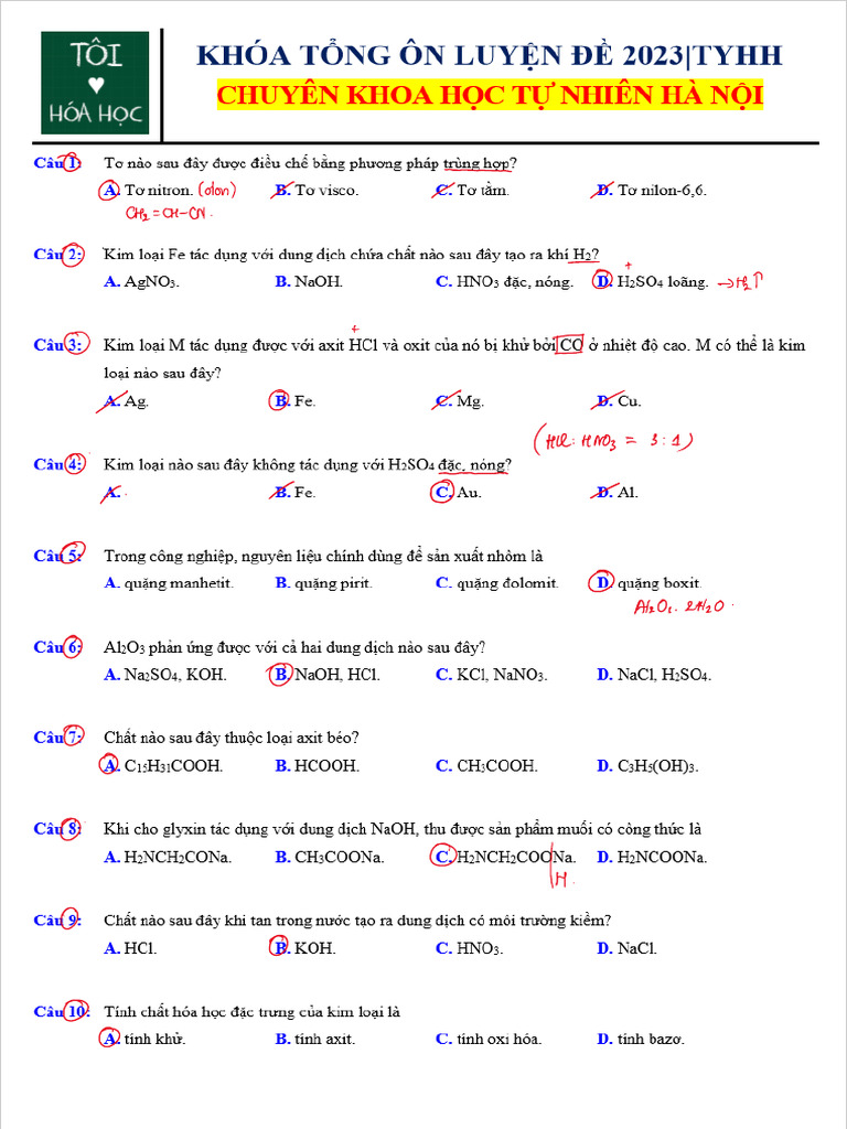 1 Chuyen KHTN Ha Noi Lan 1 | PDF