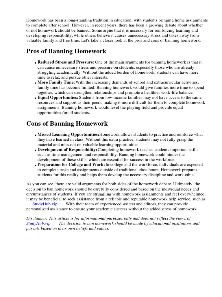 homework-should-be-banned-pros-and-cons-pdf-homework-teachers