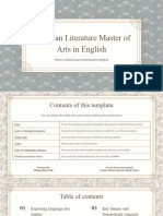 Victorian Literature - Master of Arts in English by Slidesgo