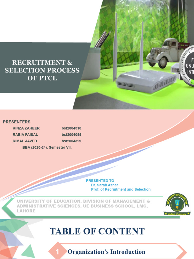 PTCL Recruitment and Selection Overview | PDF | Human Resource ...