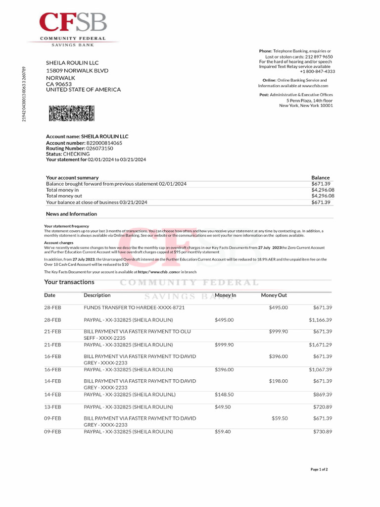 CFSB Statement-Of-Account-822000814065 | PDF