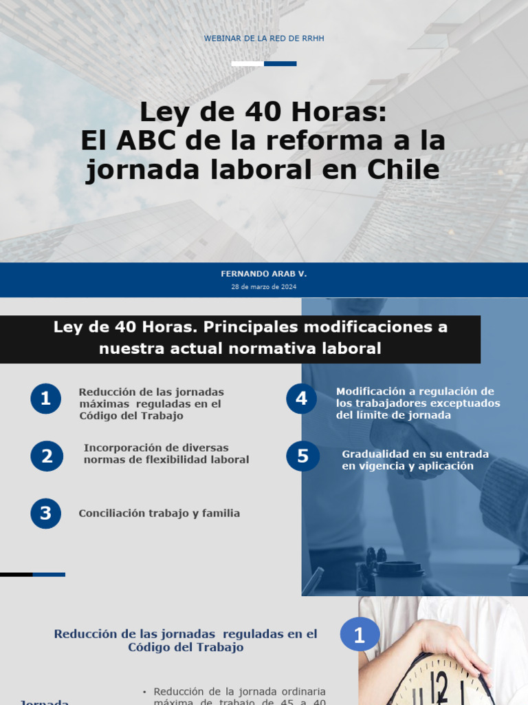Ley de 40 Horas: Cambios Laborales en Chile | PDF | Derecho laboral ...