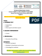Al-Reeyada International School Mahasen Aramco, Al-Ahsa, Kingdom of Saudi Arabia Second Term Examination Portion (2023-2024) English 6
