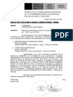 Oficio Dirigido A La CPNP Usquil Con El Fin de Notificar A Personas Presuntamente Involucradas en El Presunto Delito Contra El Patrimonio Receptacion