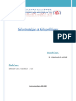 Géostratégie Et Géopolitique: Encadré Par