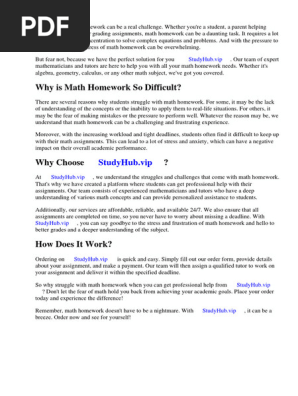 Globe and Mail Math Homework