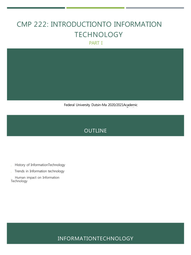 2022 CMP 222 Part 1 Slides | PDF | Information Technology | Integrated ...