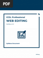 Web Editing Syllabus