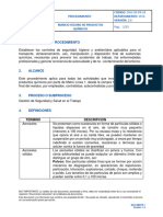 OHS OE PR 18 Procedimiento de Manejo de Productos Quimicos