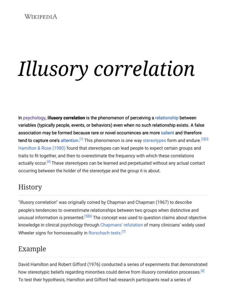 Understanding Illusory Correlations | PDF | Psychological Concepts | Bias
