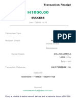 Success: Transaction Receipt