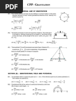 Gravitation JEE Formula Sheet | PDF