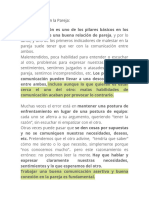 Comunicación en La Pareja