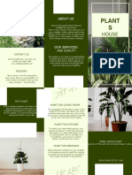 Plants House Minimalist Green Trifold Brochure