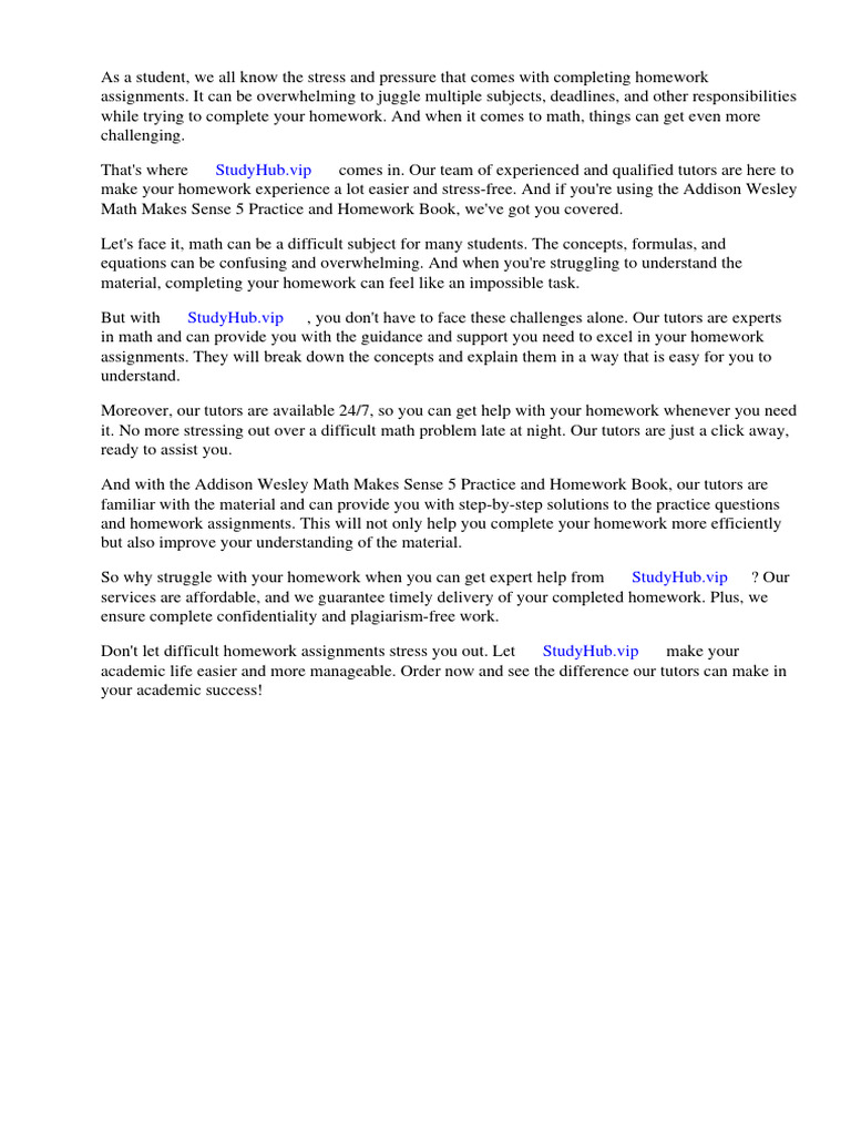 Addison Wesley Math Makes Sense 5 Practice and Homework Book PDF