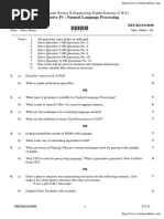 Cse 8 Sem Natural Language Processing 3698 Summer 2019