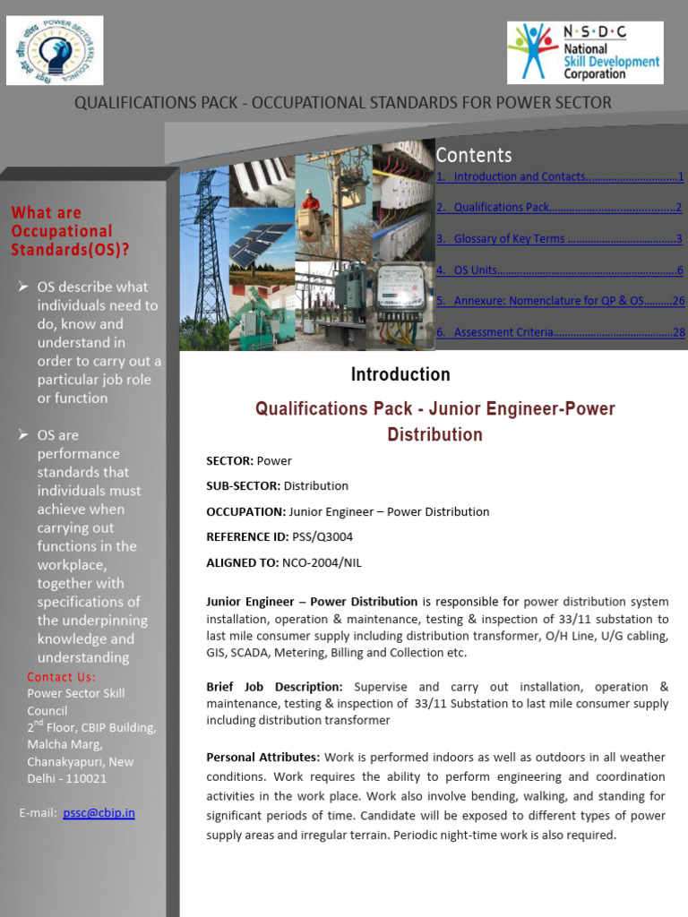 Junior Engineer Power Distribution Guide | PDF | Electrical Substation ...