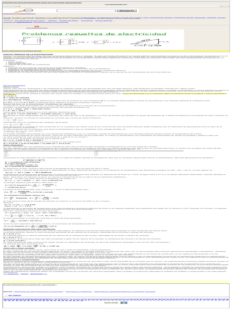 EFECTO TÉRMICO DE LA ELECTRICIDAD | PDF | Corriente eléctrica