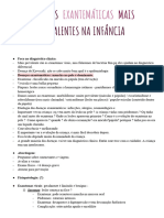 Doenças exantemáticas mais prevalente na infância