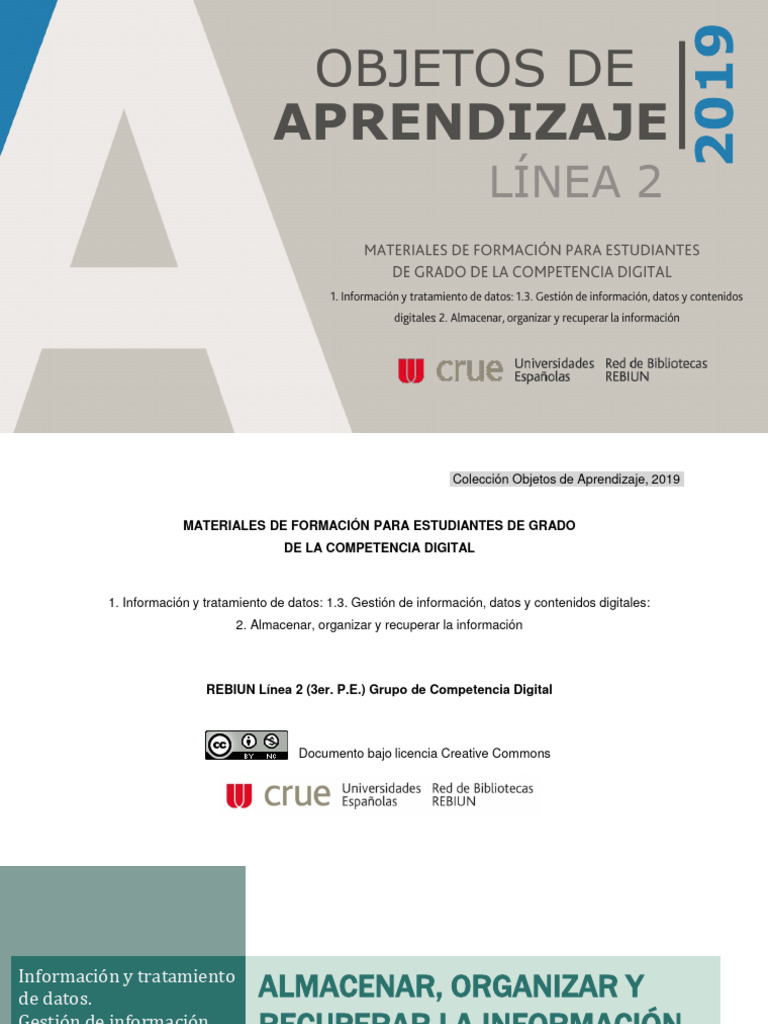 Almacenar, Organizar y Recuperar Informacion | PDF | Archivo de ...