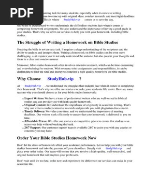No Homework Bible Studies